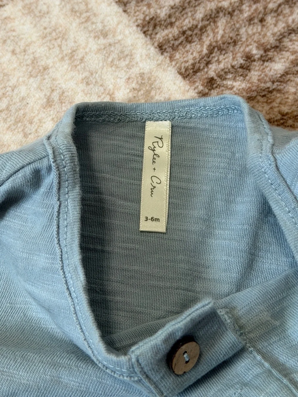 Rylee + Cru Matching Set 3-6 Months Blue Tank